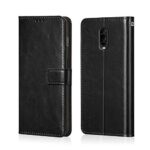 Shock Proof Flip Cover Back Case for 1+ Oneplus 7 / 6T | Magnetic Wallet Leather Case with Stand
