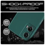 Back Cover for Motorola Moto G35 5G | Ultra Slim Soft Rubberised Case | Inner Velvet Fabric Lining | Matte Silicone Flexible Mobile Case | Camera Protection - Green - Image 7