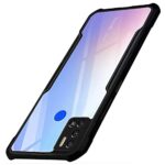 Shock Proof Clear Back Case Mobile Cover for Tecno Spark 6 Air (Hard | Hybrid PC + TPU | Full Armour Device & Camera Protection | Black)