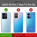 Shock Proof Clear Back Cover Case Mobile Cover for iQOO Z6 Pro | Vivo T1 Pro 5G (Hard | Hybrid PC + TPU | Full Armour Device & Camera Protection | Black) - Image 3