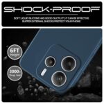 Back Cover for Redmi Note 14 SE 5G | Redmi Note 14 5G | Ultra Slim Soft Rubberised Case | Inner Velvet Fabric | Matte Silicone Flexible Mobile Case | Camera Protection - Blue - Image 7