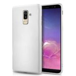 Shock Proof Ultra Thin Back Case for Galaxy J8 | Matte Anti Slip Soft Back Case Cover with Camera Protection Bump for Samsung Galaxy J8 - Calm White [ Launch Offer ]
