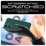 Back Cover for Oppo A59 5G | Ultra Slim Soft Rubberised Case | Inner Velvet Fabric Lining | Matte Silicone Flexible Mobile Case | Camera Protection - Green - Image 7