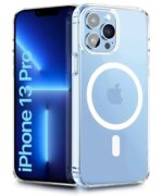Ultra-Hybrid Back Case Cover for iPhone 13 Pro | Compatible with MagSafe | Drop and Camera Protection | Shock Proof Crystal Clear Mobile Back Case (PC+TPU, Transparent)