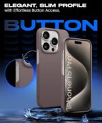 Slim Frameless Back Cover for iPhone 15 Pro | Ultra Thin Lightweight Design & Camera Protection | Soft Matte Silicone Flexible Mobile Case (Grey) - Image 7