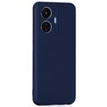Back Cover for IQOO Z6 44w 4G | Vivo T1 44w 4G | Ultra Slim Soft Rubberised Case | Inner Velvet Fabric Lining | Matte Silicone Flexible Mobile Case | Camera Protection - Blue - Image 3
