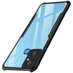 Shockproof Crystal Clear Infinix Smart 6 Plus Back Cover Case | 360 Degree Protection | Protective Design | Transparent Back Cover Case for Infinix Smart 6 Plus (Black Bumper)