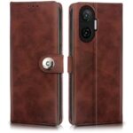 Shock Proof Flip Cover Back Case for Poco F7 | Magnetic Wallet Leather Case with Stand
