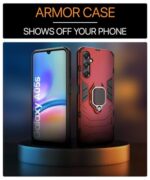 Shock Proof Back Case Mobile Cover for Samsung Galaxy A05S 5G | Galaxy M14 4G | Back Cover Case (Tough Armor | Hybrid PC + TPU | Ring Holder & in-Built Kickstand | Red) - Image 7