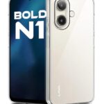 Transparent Back Cover Case for Lava Bold N1 | Raised Bumps for Full Device & Camera Protection Shockproof TPU Silicone Back Case Mobile Cover Transparent