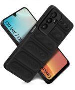Ultimate Silicone Back Cover Case for Samsung Galaxy M16 5G | Galaxy F16 5G | Heat Dissipation Thin Soft TPU | 360? Camera Protection | Breathable Cooling Holes ? Pitch Black - Image 3