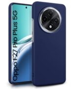 kelpuj Slim Frameless Back Cover for Oppo F27 Pro Plus 5G | Ultra Thin Lightweight Design & Camera Protection | Soft Matte Silicone Flexible Mobile Case (Blue)