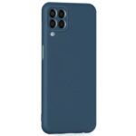 Slim Ultra Soft Rubberised Back Cover for Samsung Galaxy M33 5G | Inner Velvet Fabric Lining | Matte Silicone Flexible Camera Protection Back Case  Blue - Image 4