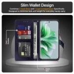 Shock Proof Flip Cover Back Case for Oppo Reno 11 5G | Magnetic Wallet Leather Case with Stand - Image 7