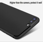 Soft Silicone Case with Anti Dust Plugs Compatible with Apple iPhone 8 Plus | iPhone 7 Plus Shockproof 360 Protection Slim Back Case Cover for iPhone 8 Plus | iPhone 7 Plus - Pitch Black - Image 4