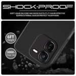 Back Cover for iQOO Z9x 5G | Ultra Slim Soft Rubberised Case | Inner Velvet Fabric Lining | Matte Silicone Flexible Mobile Case | Camera Protection - Black - Image 7