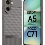 Back Cover for Redmi A5 | Poco C71 with Hexa Cube Design (Gray)