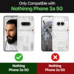 kelpuj Shock Proof Back Case Mobile Cover for Nothing Phone 3a 5G | Back Cover Case (Tough Armor | Hybrid PC + TPU | Ring Holder & in-Built Kickstand | Black) - Image 3