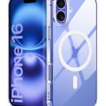 Ultra-Hybrid Back Case Cover for iPhone 16 Compatible with MagSafe | Sleek Hard Crystal Clear Back | Drop & Camera Protection | Shockproof Mobile Case for iPhone 16 (PC & TPU, Transparent)