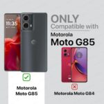 kelpuj Thermoplastic Polyurethane Shock Proof Clear Protective Back Case for Motorola Moto G85 5G-Airedge Technology|360 Degree Camera Protection|Transparent Hybrid Back Case Mobile Cover-Black - Image 3