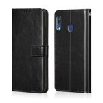 Shock Proof Flip Cover Back Case for Samsung Galaxy A20 | Magnetic Wallet Leather Case with Stand