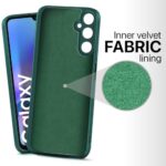 Back Cover for Samsung Galaxy A05S 5G | Galaxy M14 4G | Ultra Slim Soft Rubberised Case | Inner Velvet Fabric Lining | Matte Silicone Flexible Mobile Case | Camera Protection - Green - Image 5