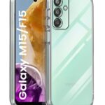 Ultra-Hybrid Clear Back Case Cover Designed for Samsung Galaxy M15 5G | Galaxy F15 5G | Sleek Hard Back | Cushion Edge Technology Shockproof Drop & Camera Protection Bump Transparent