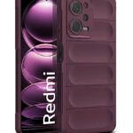 Ultimate Silicon Back Cover Case for Xiaomi Redmi Note 12 Pro 5G | Military Grade Drop Protection Shockproof Bumper | Anti-Slip Grip | Scratch Proof Micro-Fibre Cloth Inside (Crimson Red)