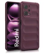 Ultimate Silicon Back Cover Case for Xiaomi Redmi Note 12 Pro 5G | Military Grade Drop Protection Shockproof Bumper | Anti-Slip Grip | Scratch Proof Micro-Fibre Cloth Inside (Crimson Red)