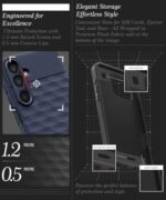 Back Cover for Samsung Galaxy M36 5G | Galaxy F36 5G with Hexa Cube Design (Blue) - Image 7