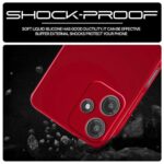 kelpuj Back Cover for Mi Redmi 12 5G | Poco M6 Pro 5G | Ultra Slim Soft Rubberised Case | Inner Velvet Fabric Lining | Matte Silicone Flexible Mobile Case | Camera Protection - Crimson Red - Image 7