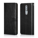 Shock Proof Flip Cover Back Case for Nokia 7.1 | Magnetic Wallet Leather Case with Stand