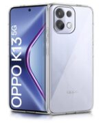 Transparent Back Cover Case for Oppo K13 5G | Raised Bumps for Full Device & Camera Protection Shockproof TPU Silicone Back Case Mobile Cover Transparent