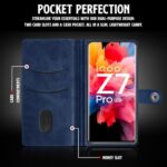 Shock Proof Flip Cover Back Case for Iqoo Z7 Pro | Magnetic Wallet Leather Case with Stand - Image 7