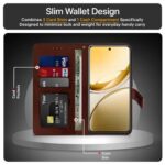 Shock Proof Flip Cover Back Case for Iqoo Z10R 5G | Magnetic Wallet Leather Case with Stand - Image 5