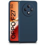 Back Cover for Oppo F27 5G | Ultra Slim Soft Rubberised Case | Inner Velvet Fabric Lining | Matte Silicone Flexible Mobile Case | Camera Protection - Blue