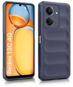 Ultimate Silicon Back Cover Case for Redmi 13C 4G | Poco C65 | Military Grade Drop Protection Shockproof Bumper | Anti-Slip Grip | Scratch Proof Micro-Fibre Cloth Inside (Deep Blue) - Image 3