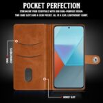 Shock Proof Flip Cover Back Case for Xiaomi Mi Redmi Note 13 Pro 5G | Magnetic Wallet Leather Case with Stand - Image 7