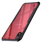 TPU Shock Proof Clear Protective Back Case for Galaxy A10 - AirEDGE Technology | 360 Degree Camera Protection | Transparent Hybrid Back Case Mobile Cover for Samsung Galaxy A10 - Black