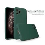 Ultra Slim Soft Rubberised Back Cover for iQOO Z6 5G | Vivo T1 5G | Vivo Y75 5G | Vivo Y55 5G | Inner Velvet Fabric Lining | Matte Silicone Flexible Camera Protection Back Case - Green - Image 3