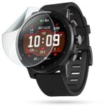 Screen Protector Guard for Huami Amazfit Stratos | MilitaryGrade TPU Nano Film [Not Glass] Clear Anti Scratch Fingerprint Bubble Free High Touch Smart Watch Screen Protection  Pack of 2