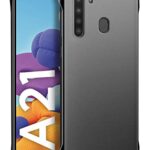 | The Ultimate Case for Galaxy A21 | Shock Proof Ultra Slim Frameless Design | Complete Protection Bumper Hard Back Case Cover for Samsung Galaxy A21 (DarkNight Matte Black)
