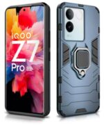 Shock Proof Back Case Mobile Cover for iQOO Z7 Pro | Vivo T2 Pro 5G | Back Cover Case (Tough Armor | Hybrid PC + TPU | Ring Holder & in-Built Kickstand | Blue) - Image 5