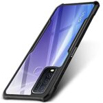 Shock Proof Clear Back Cover Case Mobile Cover for Vivo Y50 (Hard | Hybrid PC + TPU | Full Armour Device & Camera Protection | Black)