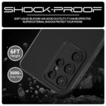 Back Cover for Samsung Galaxy S22 Ultra 5G | Ultra Slim Soft Rubberised Case (Black) - Image 5