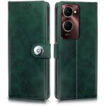 Shock Proof Flip Cover Back Case for Iqoo Z9 Lite | Magnetic Wallet Leather Case with Stand