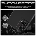 kelpuj Back Cover for Motorola Moto G35 5G | Ultra Slim Soft Rubberised Case | Inner Velvet Fabric Lining | Matte Silicone Flexible Mobile Case | Camera Protection - Black - Image 7