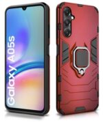 Shock Proof Back Case Mobile Cover for Samsung Galaxy A05S 5G | Galaxy M14 4G | Back Cover Case (Tough Armor | Hybrid PC + TPU | Ring Holder & in-Built Kickstand | Red) - Image 5