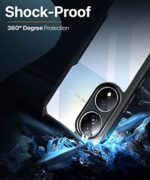 Shock Proof Clear Back Cover Case Mobile Cover for Vivo Y100 5G | Vivo T2 5G (Hard | Hybrid PC + TPU | Full Armour Device & Camera Protection | Black) - Image 5