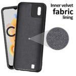 kelpuj Back Case for Realme C11 2021 Ultra Slim Soft Rubberised | Inner Velvet Fabric Lining | Matte Silicone Flexible Camera Protection Back Case Cover- Black - Image 5